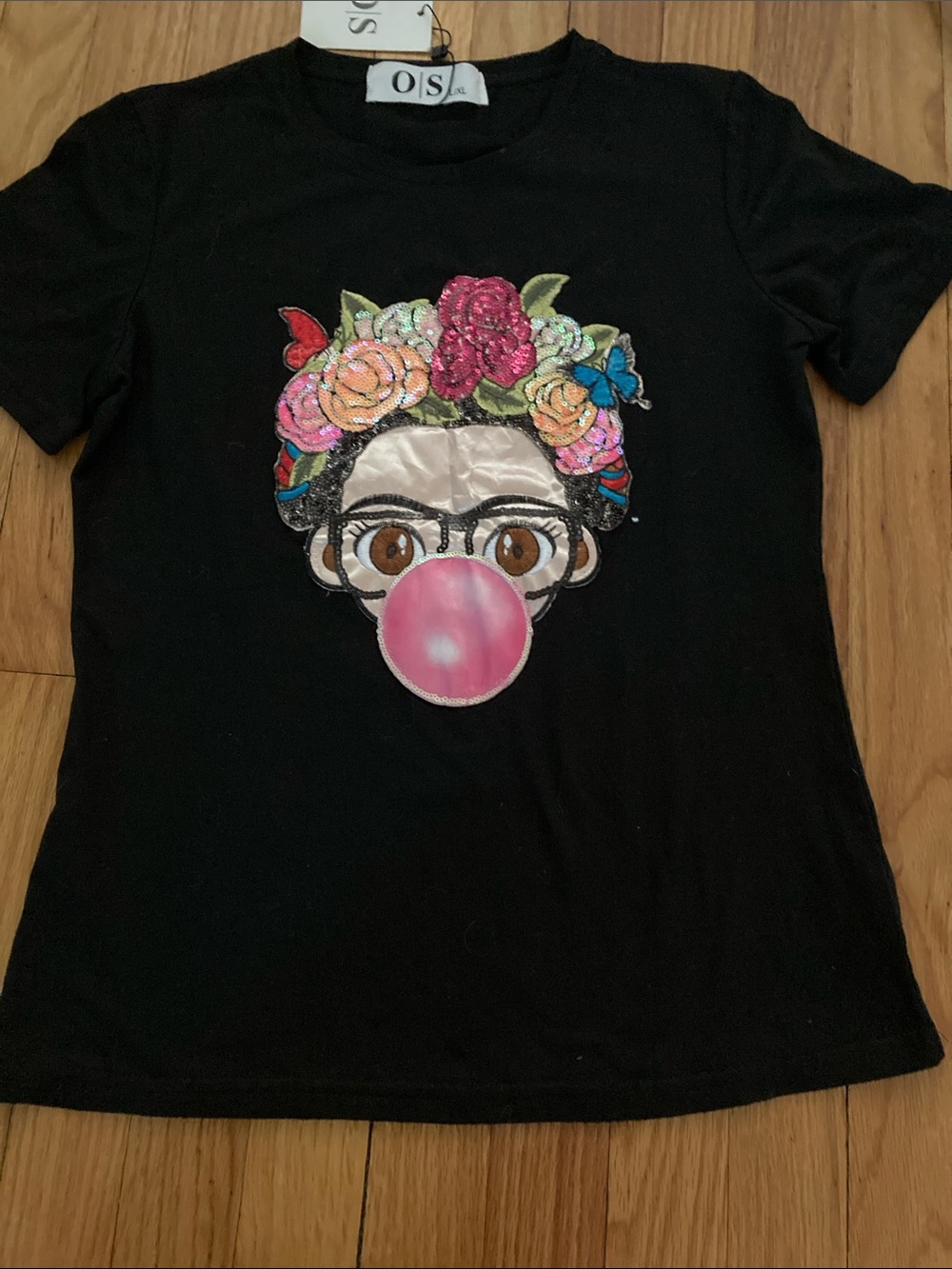 Black Basic Crewneck Tee - L/XL